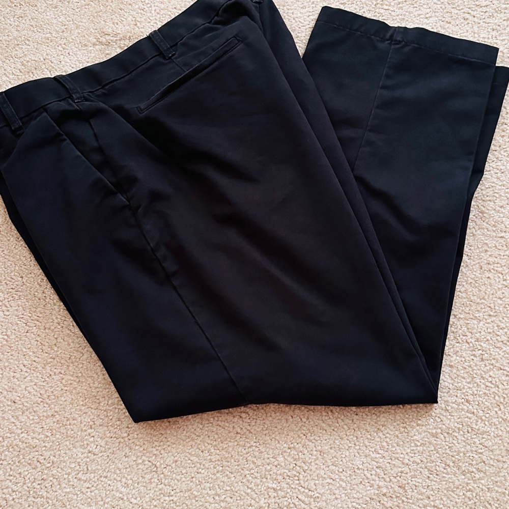 Izod Men's Elegant Black Dress Trousers